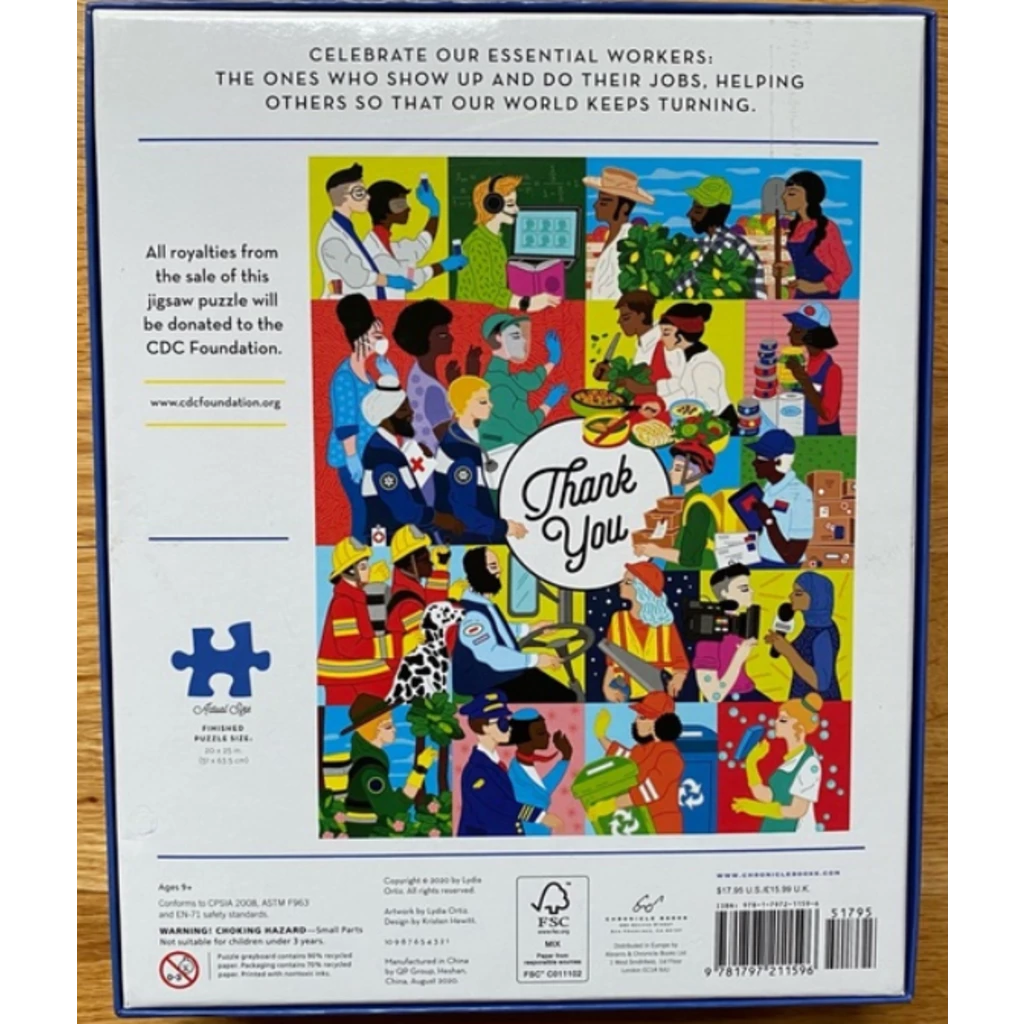 Best Pirce ๐ CHRONICLE PUBLISHING ESSENTIAL WORKERS PUZZLE 1000 PC ๐ - Image 6