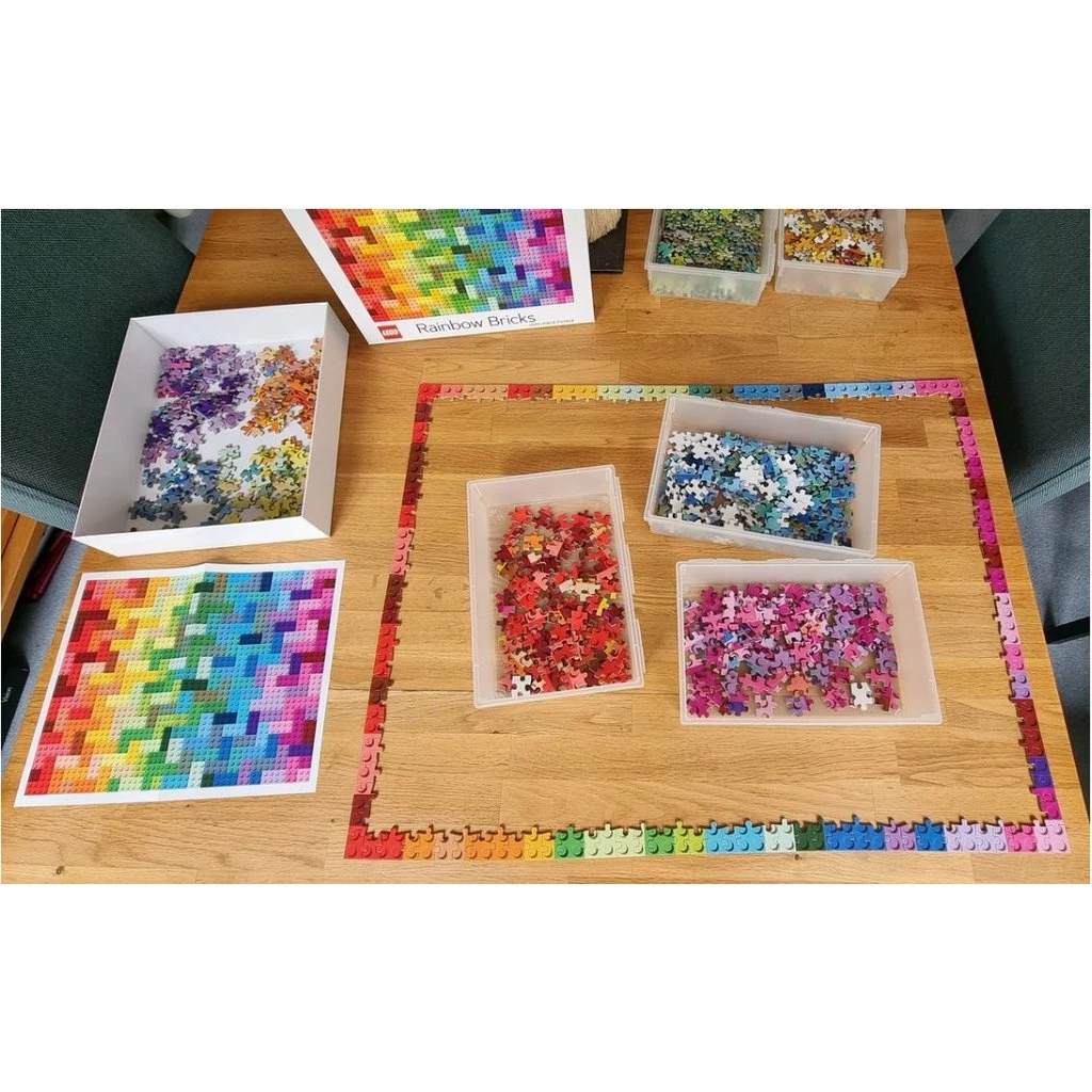 Best deal ๐ CHRONICLE PUBLISHING LEGO RAINBOW BRICKS 1000 PIECE PUZZLE ๐ - Image 5