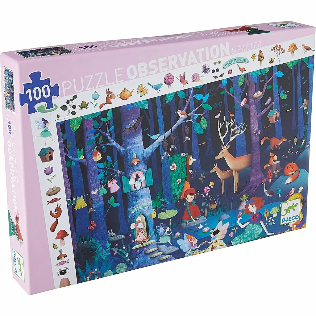 Wholesale ❤️ DJECO OBSERVATION PUZZLE: ENCHANTED FOREST 100 PIECE PUZZLE ✨
