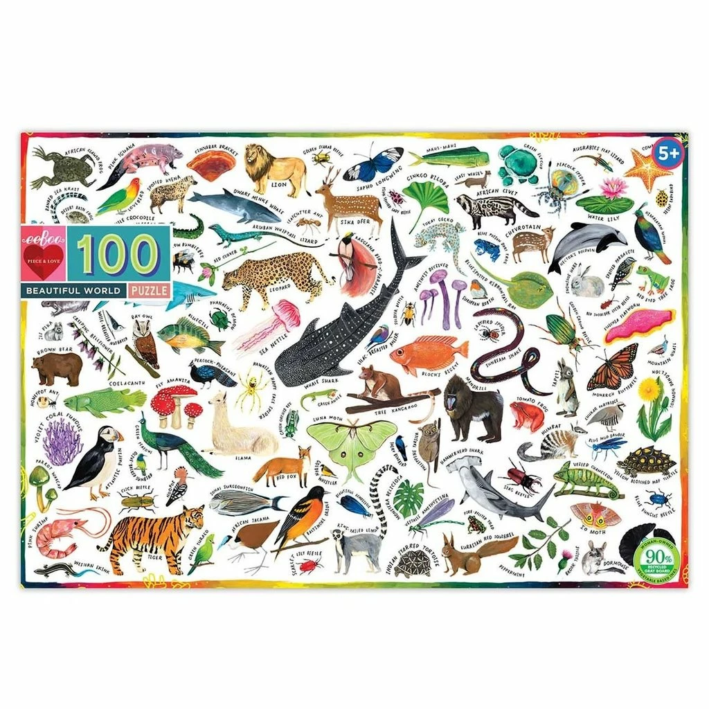Budget ๐ EEBOO BEAUTIFUL WORLD 100 PIECE PUZZLE ๐ - Image 2