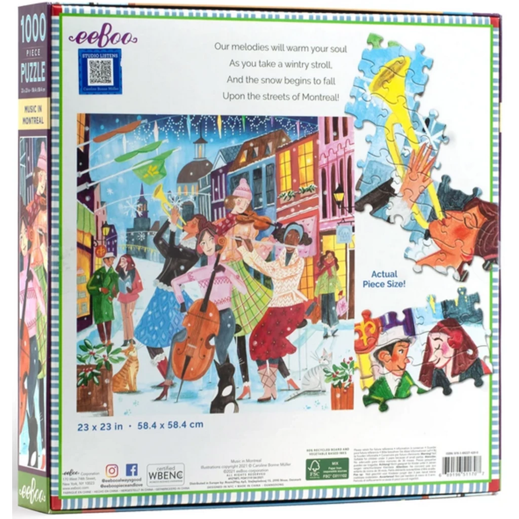 Brand new 🎉 EEBOO MUSIC IN MONTREAL 1000 PIECE PUZZLE** ⭐ - Image 3