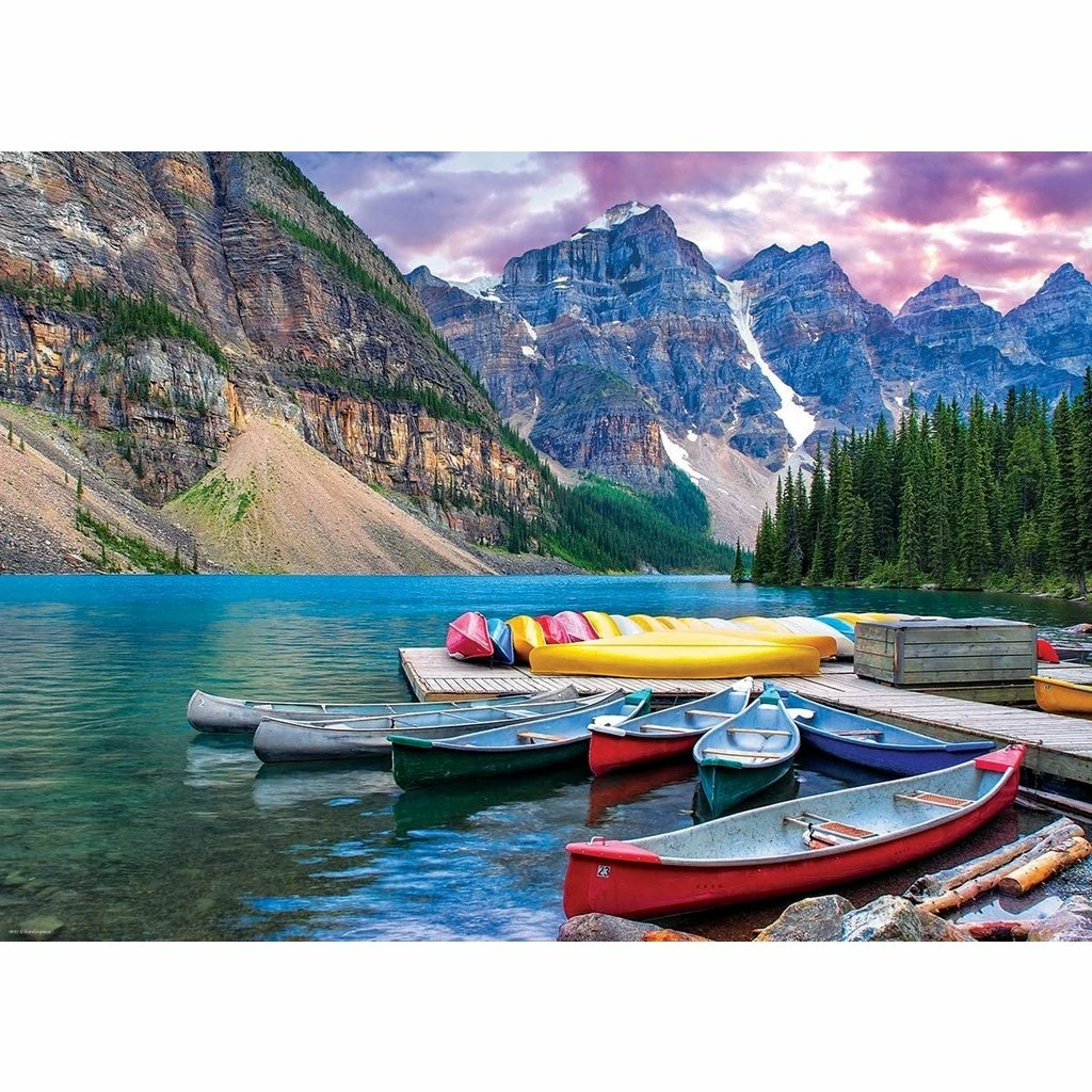Budget 🎉 EUROGRAPHICS CANOES ON THE LAKE 1000 PIECE PUZZLE ⭐ - Image 2