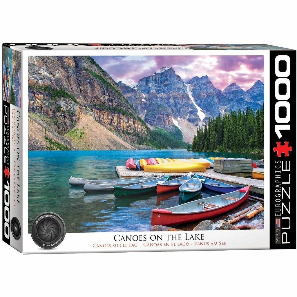 Budget 🎉 EUROGRAPHICS CANOES ON THE LAKE 1000 PIECE PUZZLE ⭐