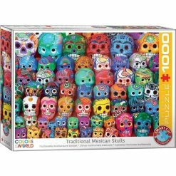 Cheapest ❤️ EUROGRAPHICS TRADITIONAL MEXICAN SKULLS 1000 PIECE 👍