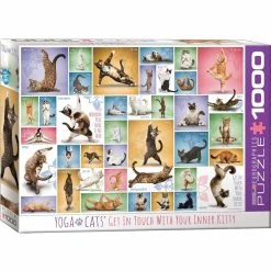 Best Pirce 🥰 EUROGRAPHICS YOGA CATS 1000 PIECE 🧨