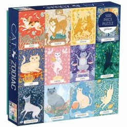 Budget 🌟 GALISON CAT ZODIAC PUZZLE 500 PIECE PUZZLE ✔️
