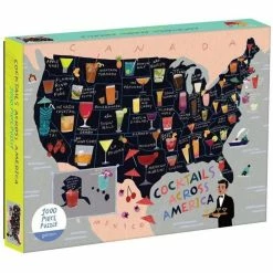 Best reviews of 🥰 GALISON COCKTAIL MAP OF THE USA 1000 PIECE PUZZLE 🔔