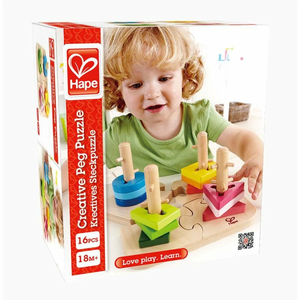 Flash Sale 👍 HAPE CREATIVE PEG PUZZLE ❤️