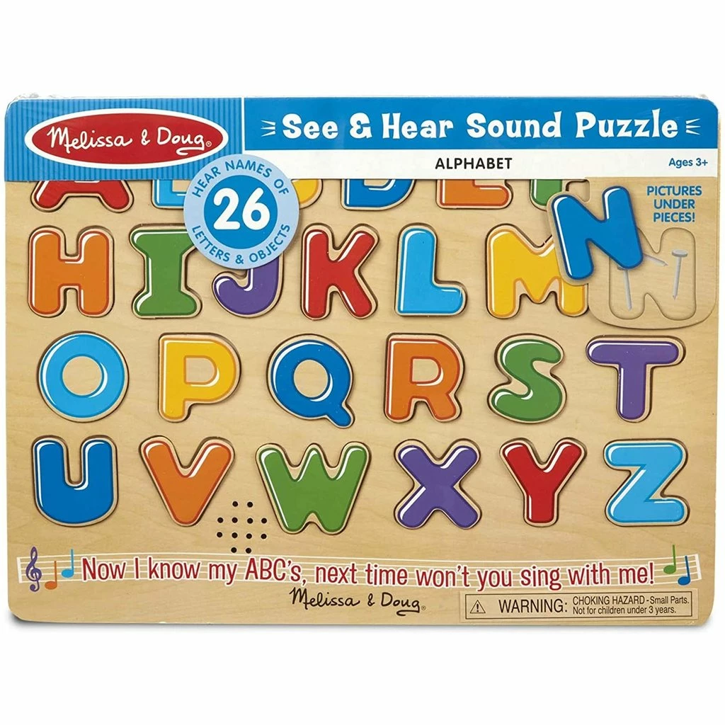 New โญ MELISSA AND DOUG ALPHABET SOUND PUZZLE ๐