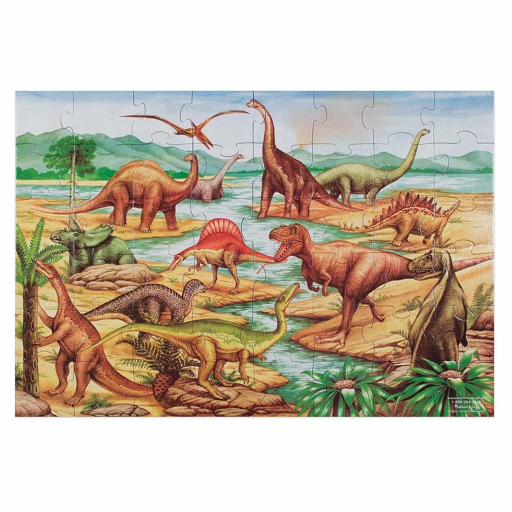 Hot Sale ❤️ MELISSA AND DOUG DINOSAURS FLOOR PUZZLE (48 PIECE) 👍 - Image 3