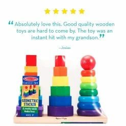 Cheap 🧨 MELISSA AND DOUG GEOMETRIC STACKER* 🤩