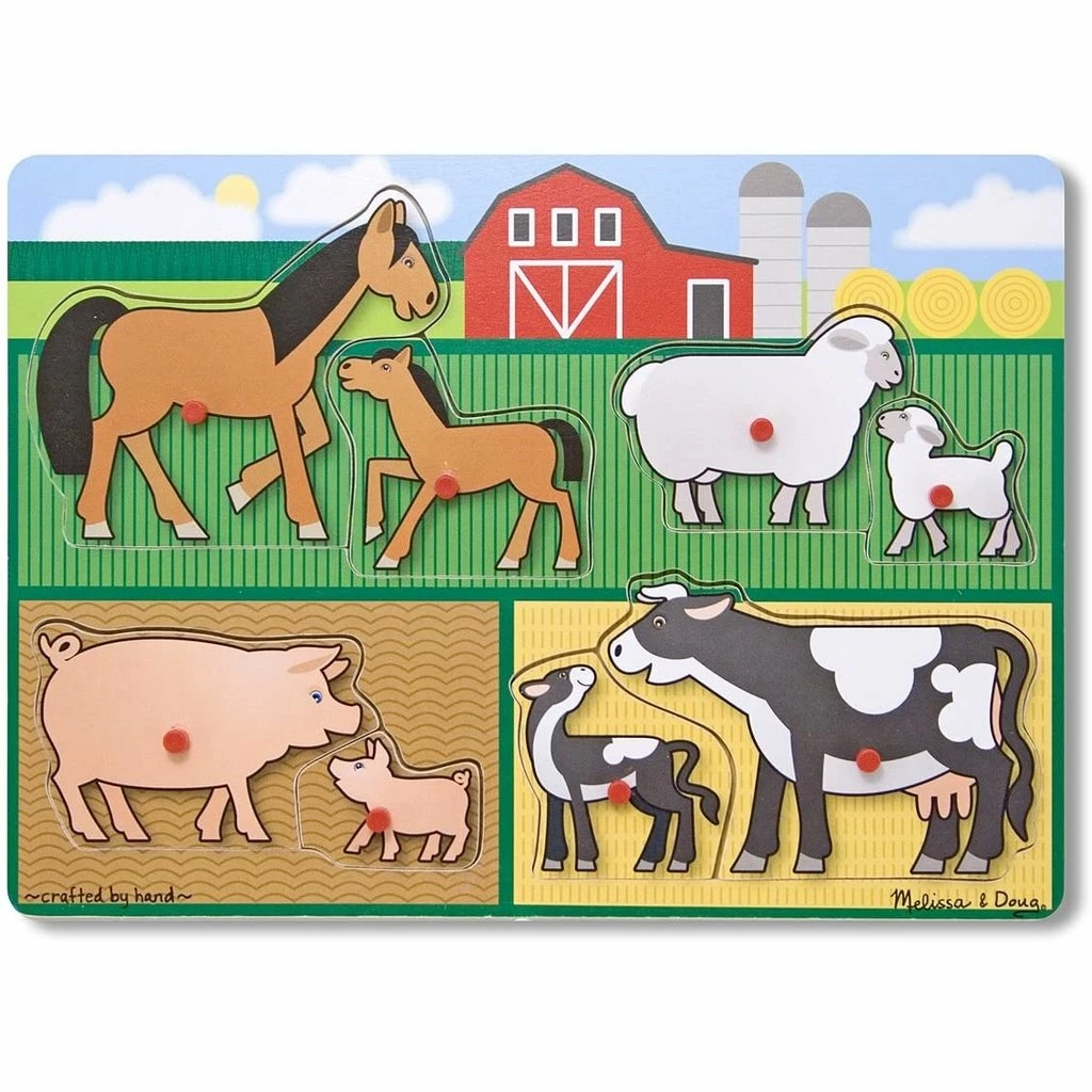 Budget 🔔 MELISSA AND DOUG PEG PUZZLE FARM ⭐ - Image 2