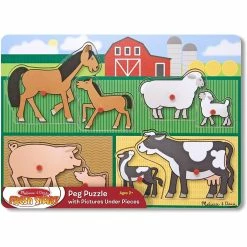 Budget 🔔 MELISSA AND DOUG PEG PUZZLE FARM ⭐