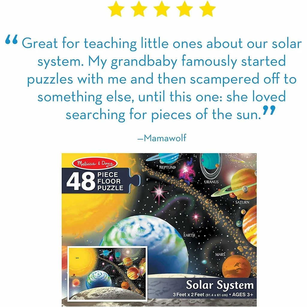 Deals โ๏ธ MELISSA AND DOUG SOLAR SYSTEM 48 PIECE FLOOR PUZZLE ๐ - Image 6