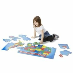 Promo 😍 MELISSA AND DOUG USA MAP FLOOR PUZZLE 🌟