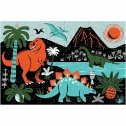 Promo 🎁 MUDPUPPY GLOW IN THE DARK DINOSAURS 100 PIECE PUZZLE 👏