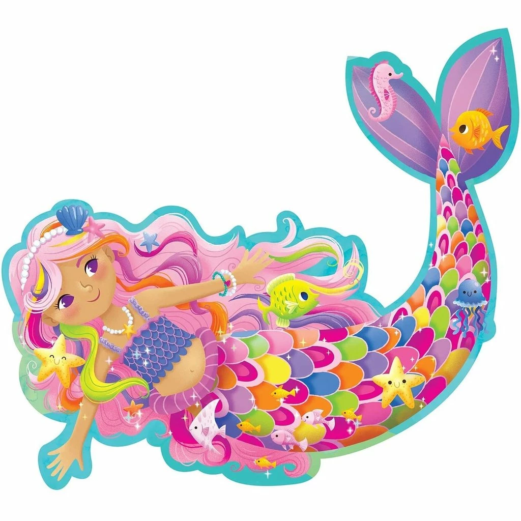 Buy 🔥 PEACEABLE KINGDOM MAGICAL MERMAID 41 PIECE FLOOR PUZZLE ✔️ - Image 2
