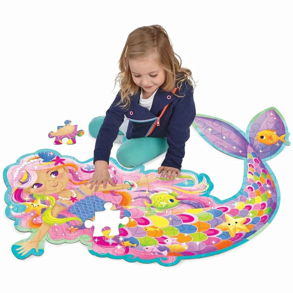 Buy 🔥 PEACEABLE KINGDOM MAGICAL MERMAID 41 PIECE FLOOR PUZZLE ✔️ - Image 3