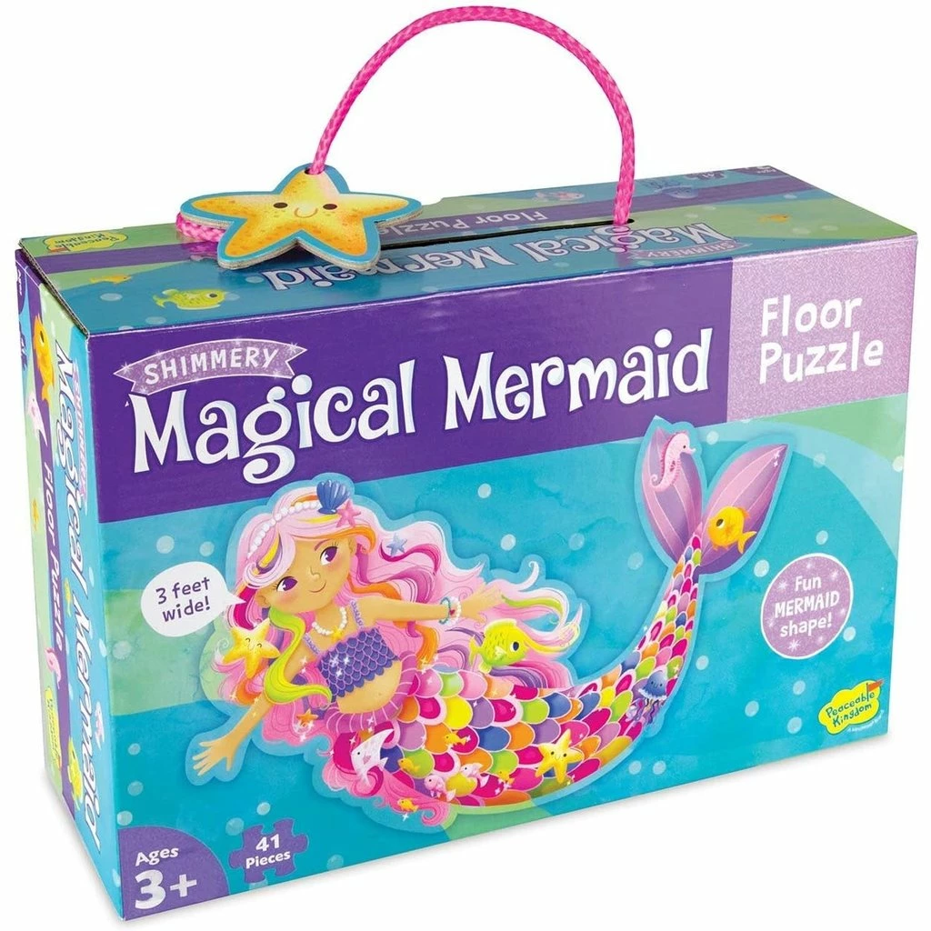 Buy 🔥 PEACEABLE KINGDOM MAGICAL MERMAID 41 PIECE FLOOR PUZZLE ✔️