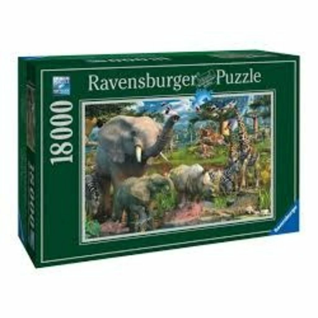 Flash Sale ๐ฏ RAVENSBURGER USA AT THE WATERHOLE 18000 PIECE PUZZLE ๐