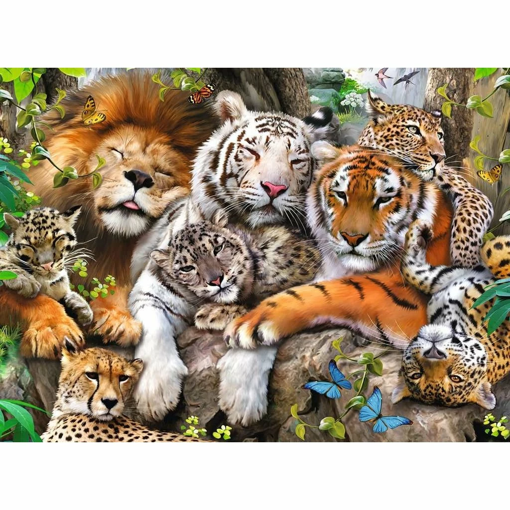 Discount 🤩 RAVENSBURGER USA BIG CAT NAP 200 PIECE PUZZLE 🔥