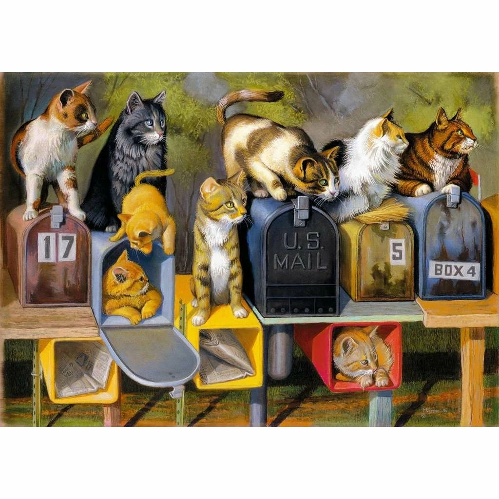 Discount ๐ RAVENSBURGER USA CAT'S GOT MAIL 300 PIECE PUZZLE ๐ - Image 2