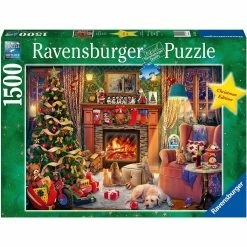 Hot Sale 😀 RAVENSBURGER USA 🔔 CHRISTMAS EVE 1500 PIECE PUZZLE ⭐