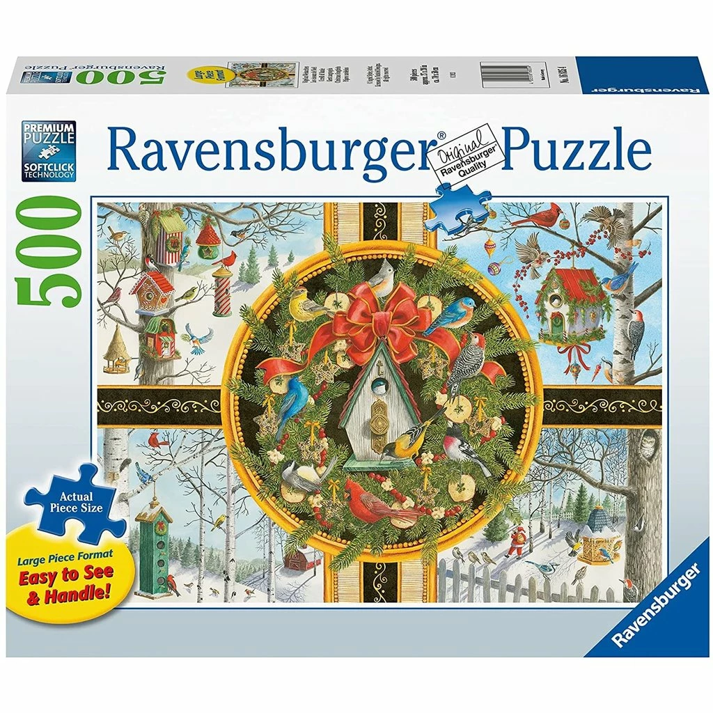 New 🤩 RAVENSBURGER USA 🎄 CHRISTMAS SONGBIRDS 500 PIECE PUZZLE ⭐