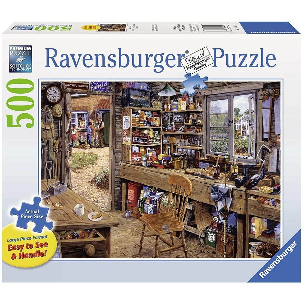 Cheapest โ๏ธ RAVENSBURGER USA DAD'S SHED 500 PIECE PUZZLE ๐ฅ
