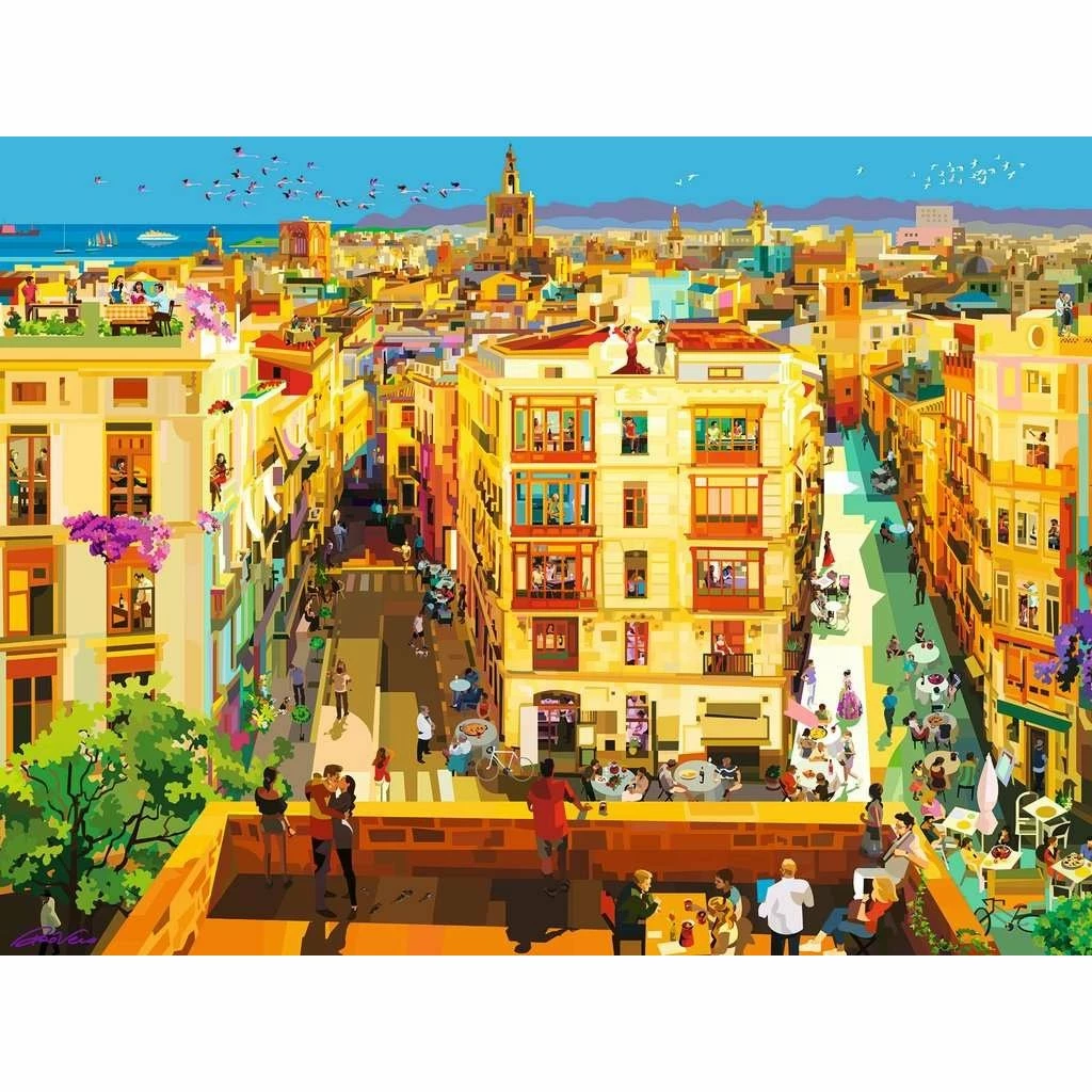 Cheap ๐ RAVENSBURGER USA DINING IN VALENCIA 1500 PIECE PUZZLE โค๏ธ - Image 2