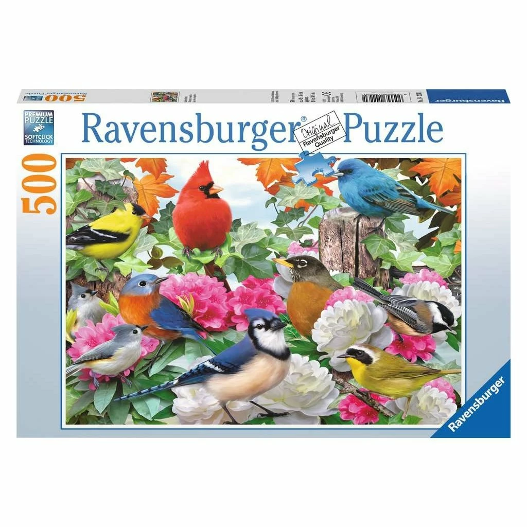 New 🧨 RAVENSBURGER USA GARDEN BIRDS 500 PIECE PUZZLE 👍