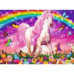 Cheap 🌟 RAVENSBURGER USA HORSE DREAM 100 PIECE GLITTER PUZZLE ✔️