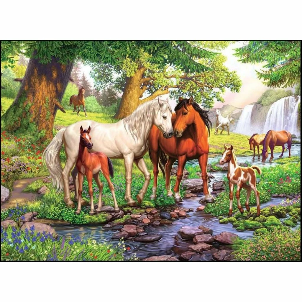 Wholesale ✔️ RAVENSBURGER USA HORSES BY THE STREAM 300 PIECE PUZZLE 🌟