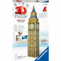 Brand new 🎉 RAVENSBURGER USA MINI BIG BEN 54 PIECE 3-D PUZZLE ❤️
