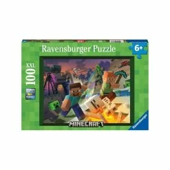 Flash Sale 🛒 RAVENSBURGER USA MONSTER MINECRAFT 100 PIECE XXL PUZZLE 🔥