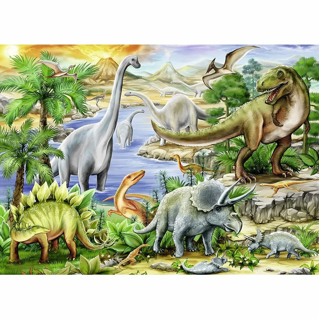 Budget 🥰 RAVENSBURGER USA PREHISTORIC LIFE 60 PIECE PUZZLE ✔️