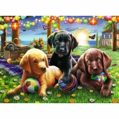 Deals 🔥 RAVENSBURGER USA PUPPY PICNIC 100 PIECE PUZZLE 😉