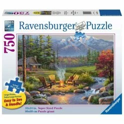 Hot Sale ⌛ RAVENSBURGER USA RIVERSIDE LIVINGROOM 750 PIECE PUZZLE 🎁