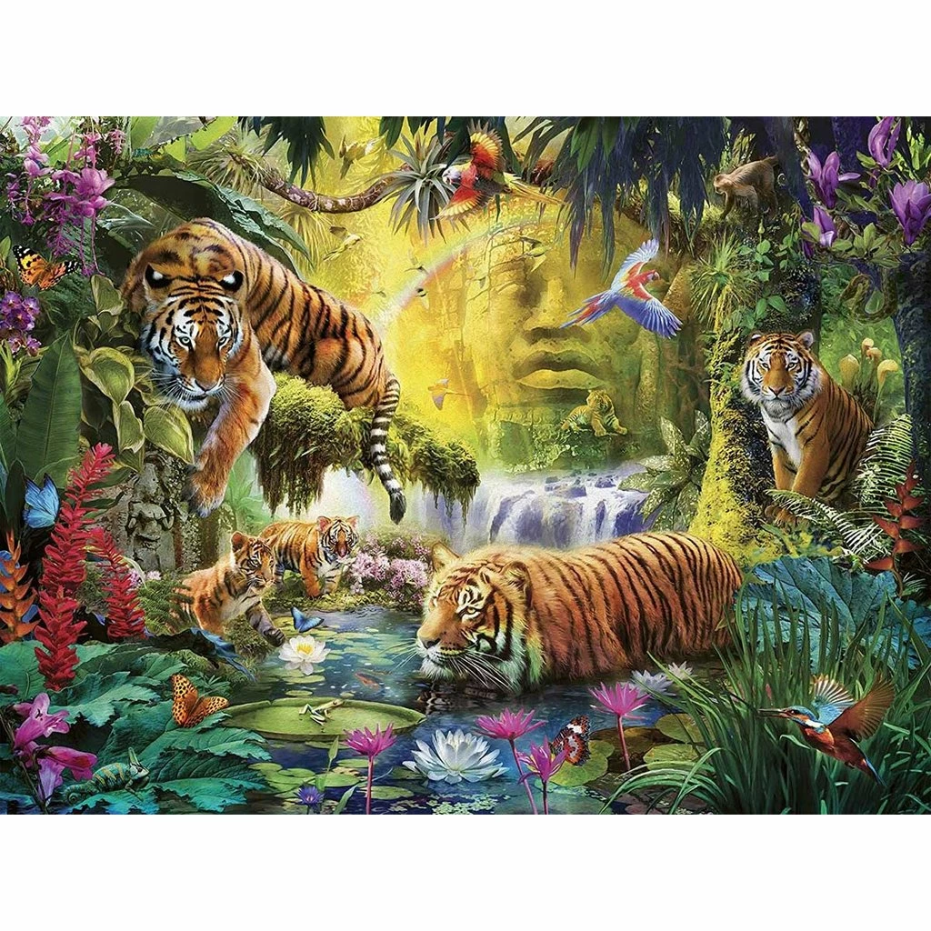 Best Pirce 👏 RAVENSBURGER USA TRANQUIL TIGERS 1500 PIECE PUZZLE 🛒 - Image 2