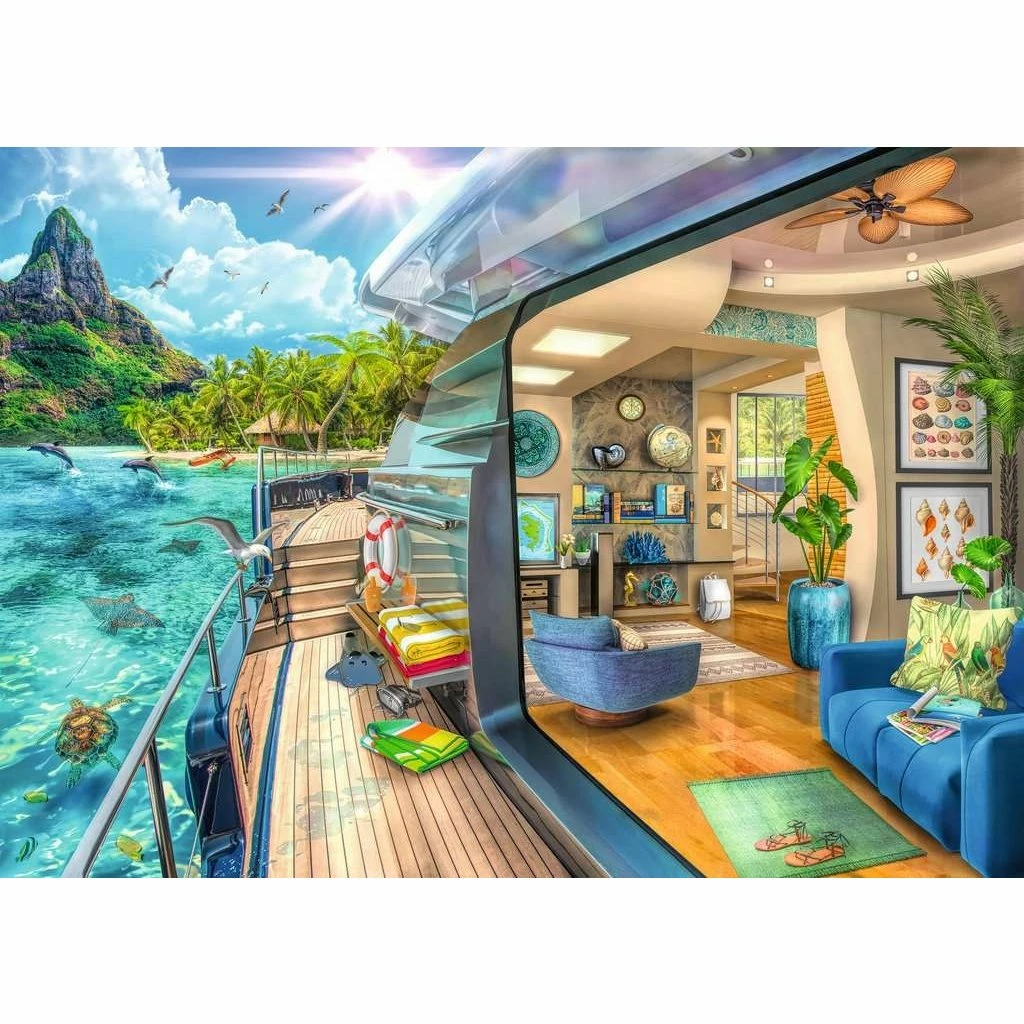 Best Pirce ๐ RAVENSBURGER USA TROPICAL ISLAND CHARTER 1000 PIECE PUZZLE ๐ - Image 2