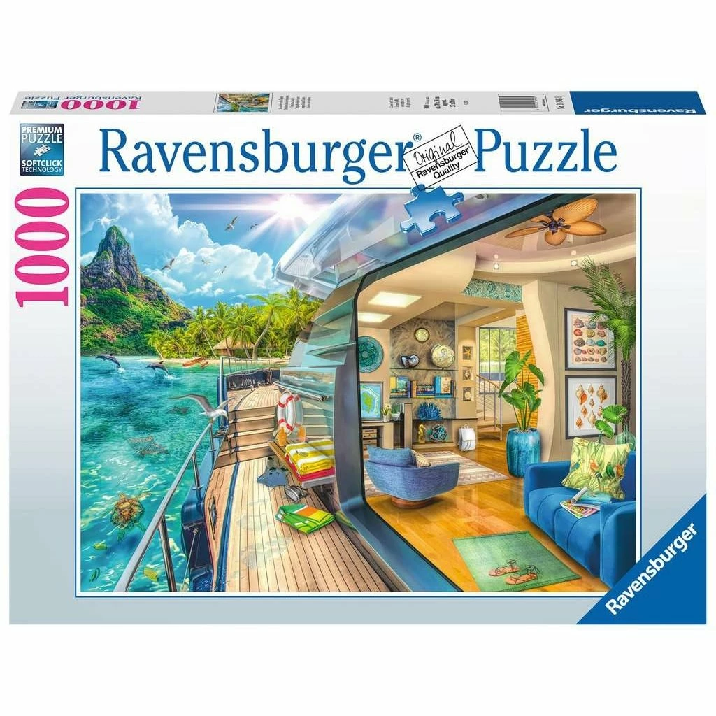 Best Pirce ๐ RAVENSBURGER USA TROPICAL ISLAND CHARTER 1000 PIECE PUZZLE ๐
