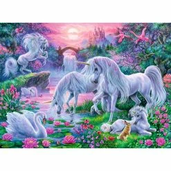 Coupon ⌛ RAVENSBURGER USA UNICORNS IN THE SUNSET GLOW 150 PIECE PUZZLE 👍