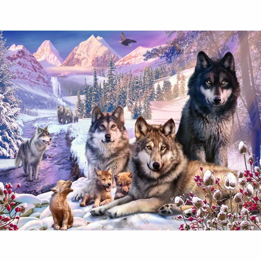 Best Sale ❤️ RAVENSBURGER USA WOLVES 2000 PIECE PUZZLE 🤩 - Image 2