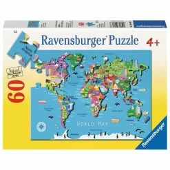 Discount 🎁 RAVENSBURGER USA WORLD MAP 60 PIECE PUZZLE 👏